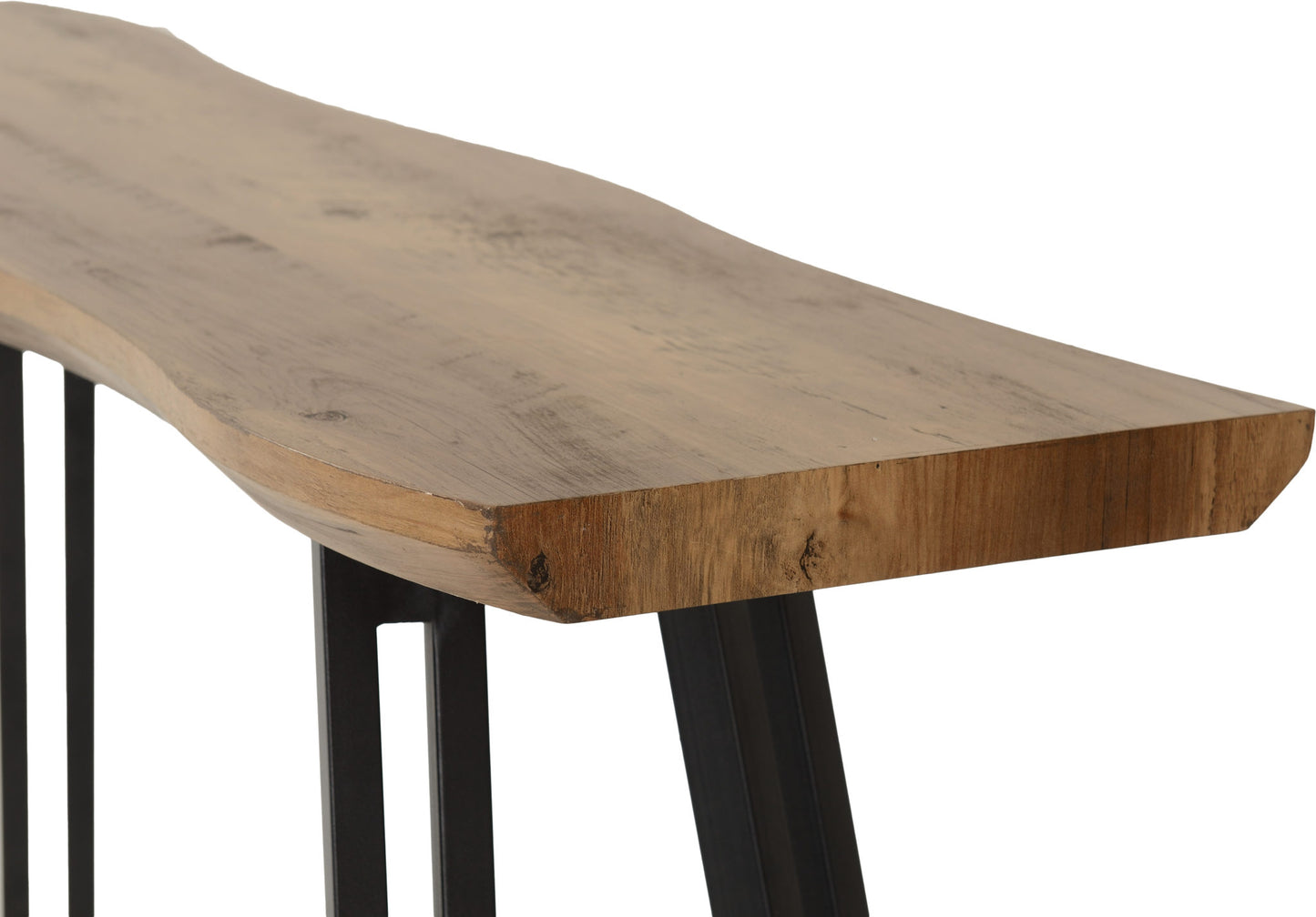 QUE Wave Edge Console Table - Oak Effect