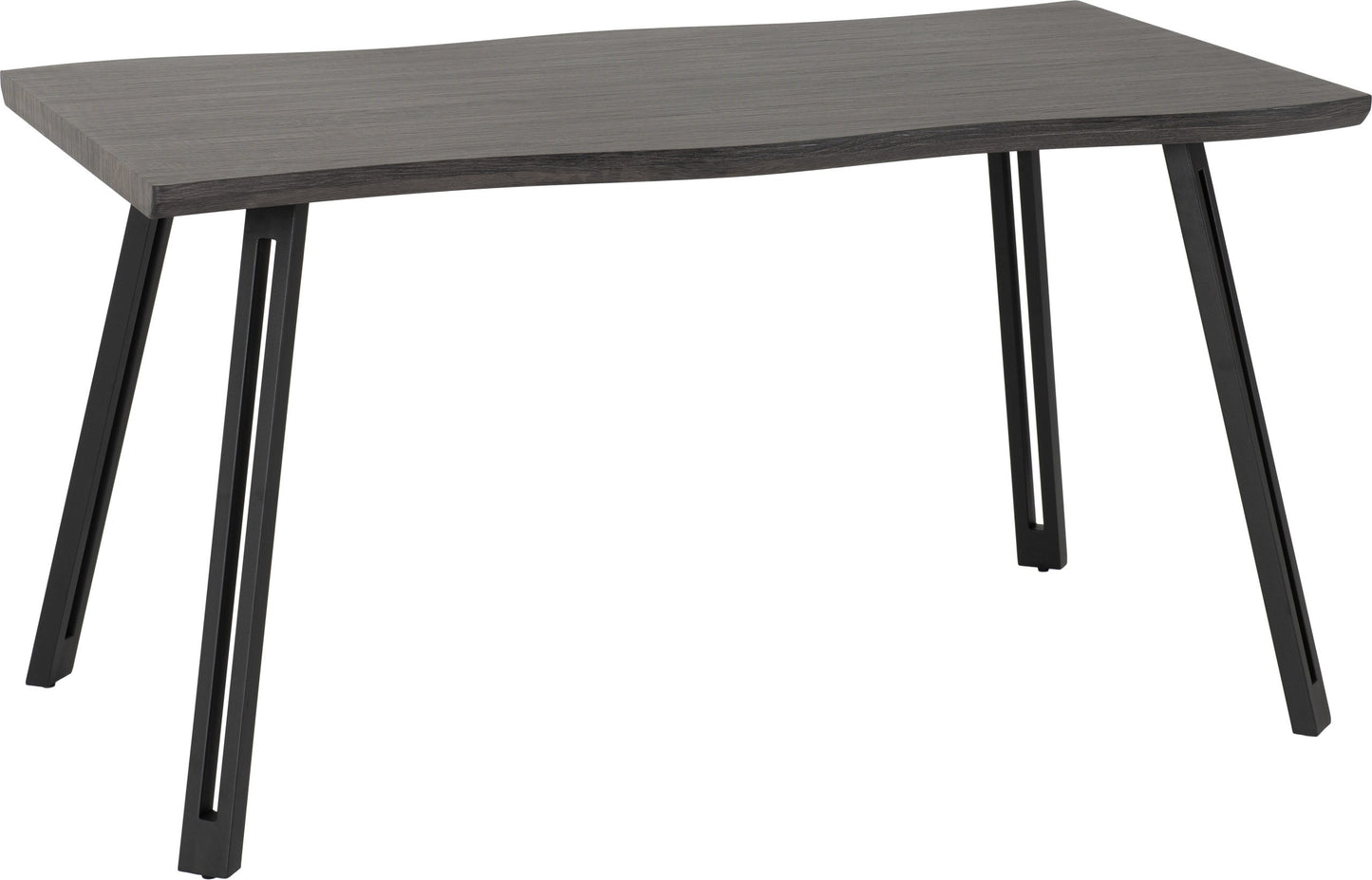 QUE Wave Edge Dining Table - Black Wood Grain