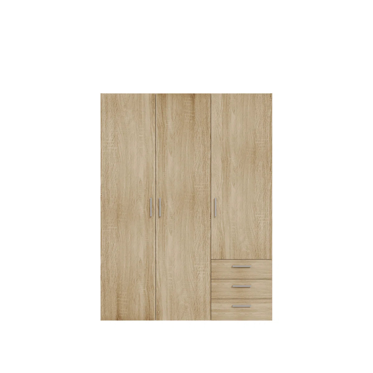 Lynn 3 Door 3 Drawer Sanoma Oak Wardrobe