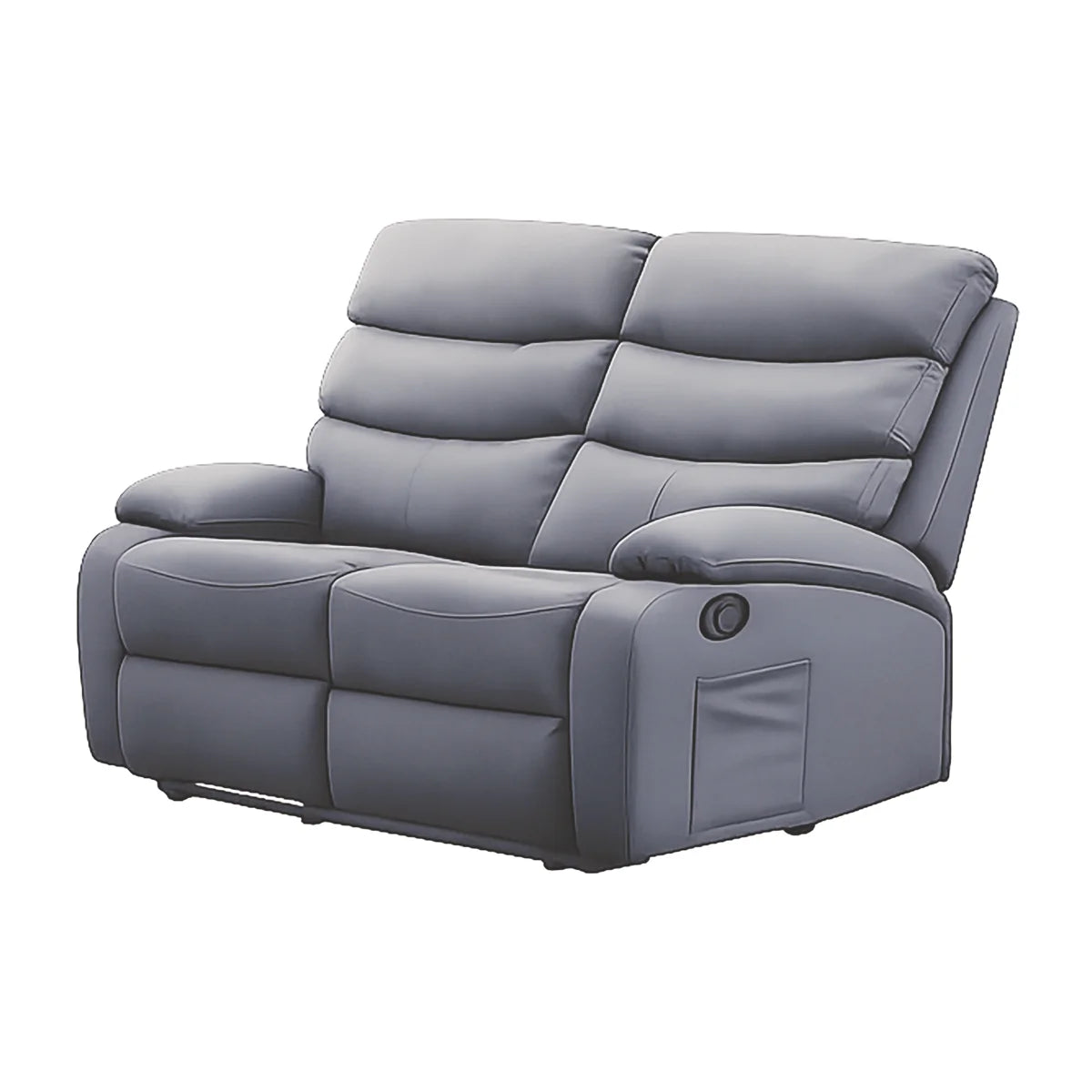 Wendy 2 Seat Grey Upholstered Manual Reclining Sofa
