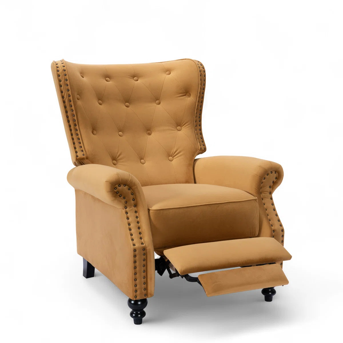 Cressida Gold Velvet Manual Recliner