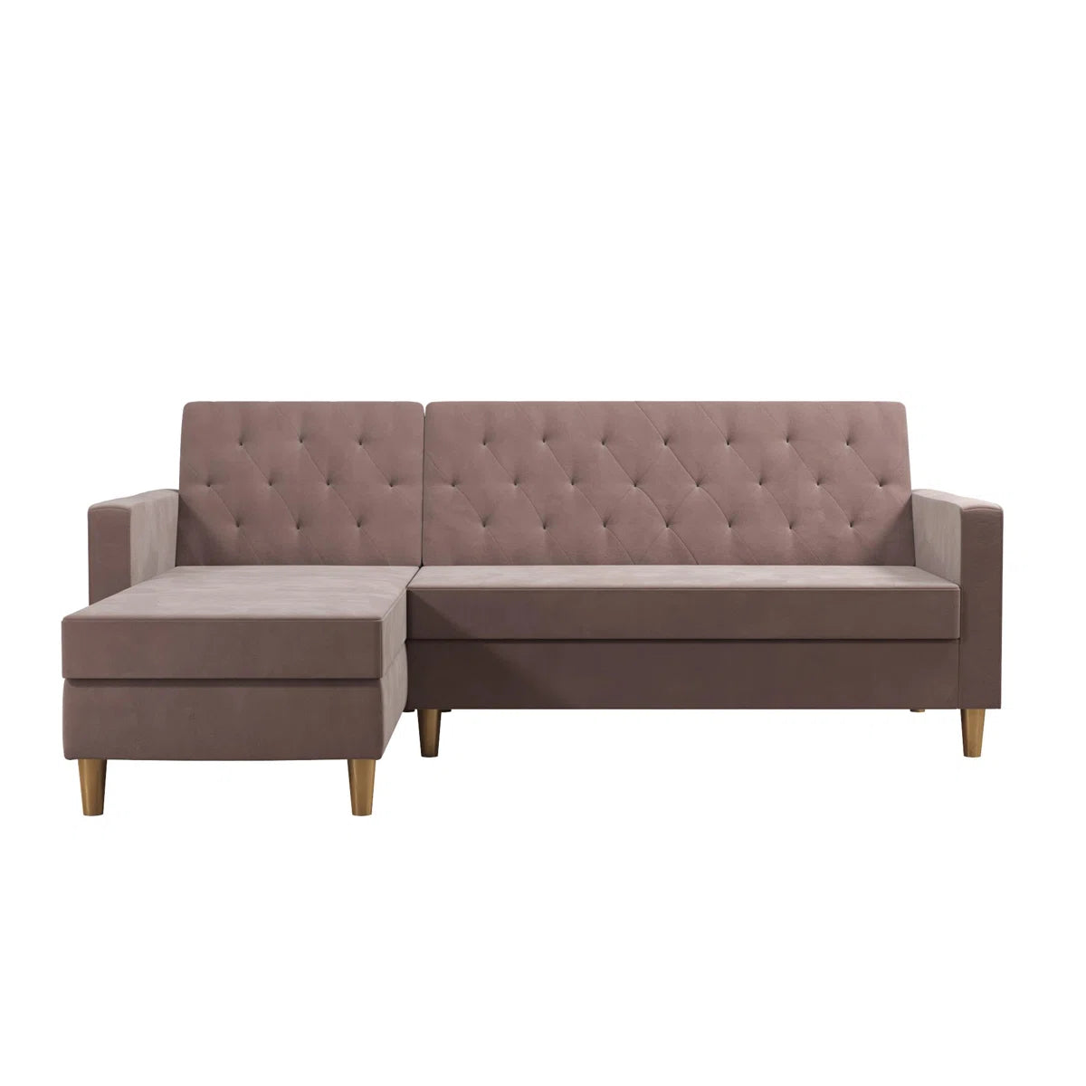 Geraldine Pink Velvet 3 Seat Reversible Clic Clac Storage Sofa Bed