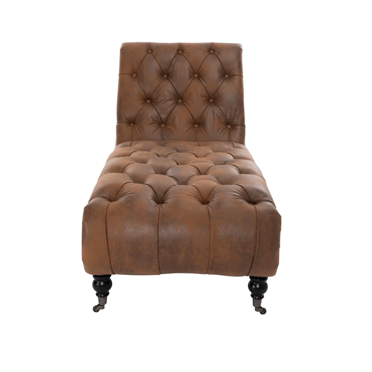 Rhianne Tan & Brown Suede Chaise Lounge