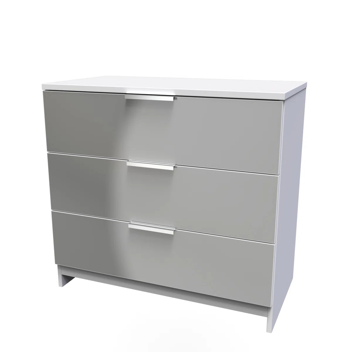Ritzy Grey & White 3 Drawer Chest