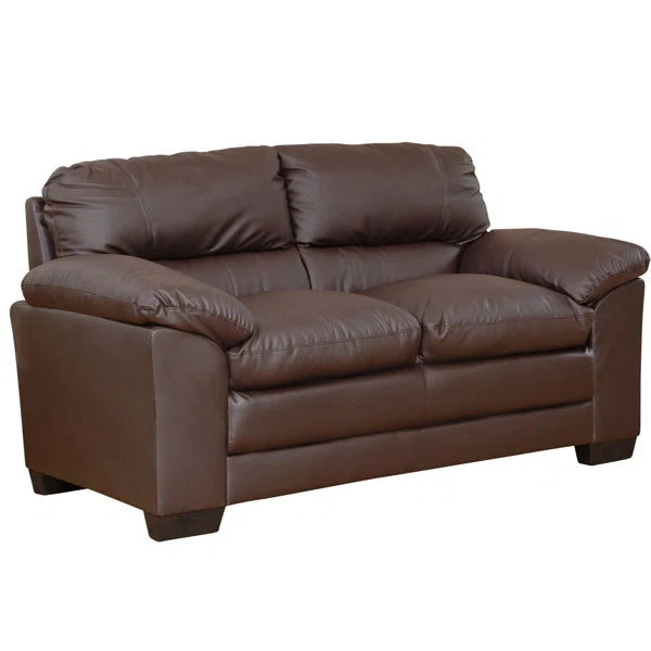 Robin 2 Seat Brown Faux Leather Sofa