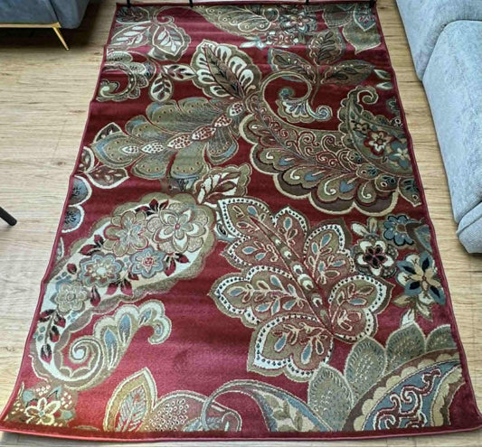 Rosa Boho Red Rectangular Rug
