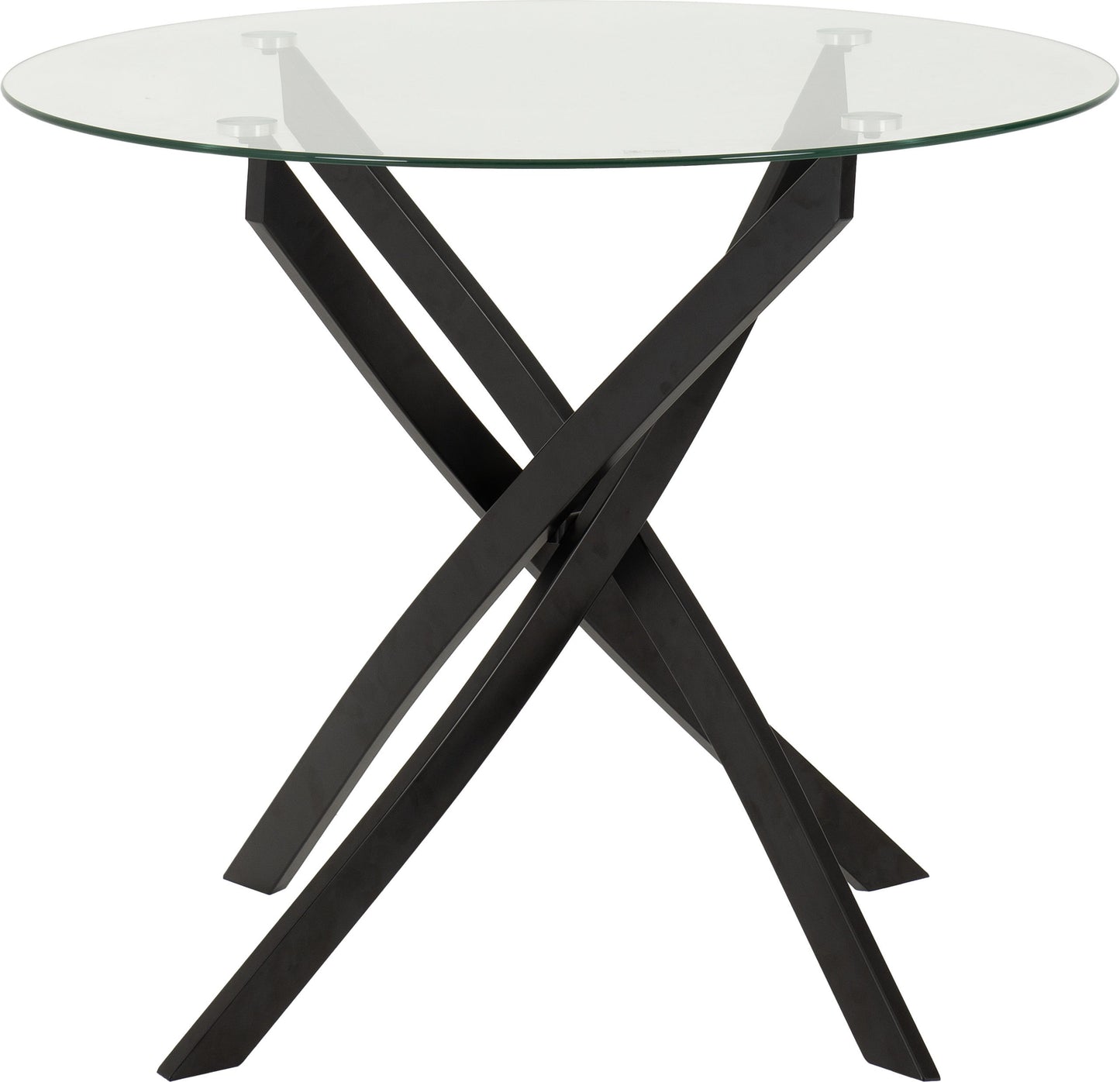 SHE Round Glass Top Dining Table