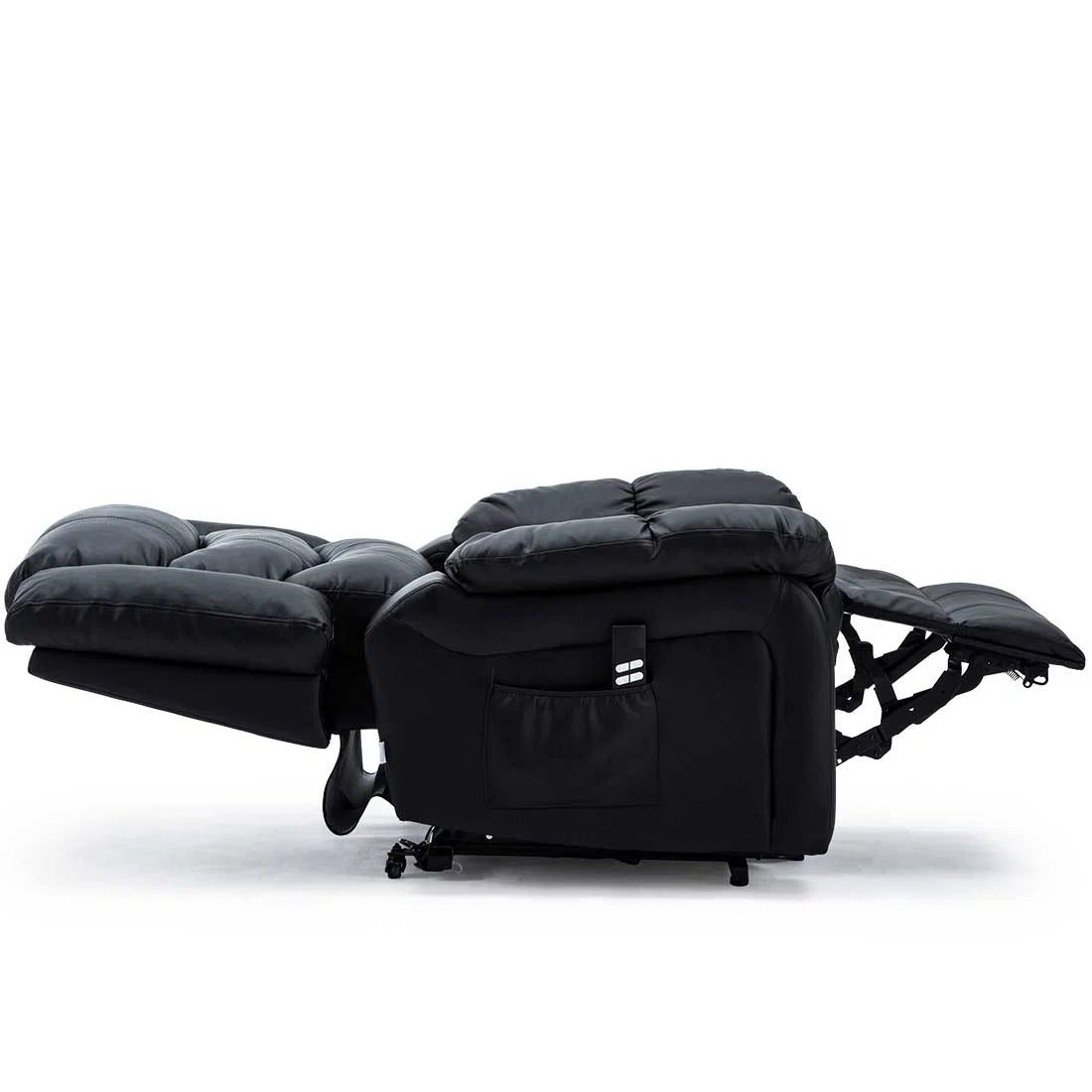 Washington Black Faux Leather Electric Rise & Recline Armchair