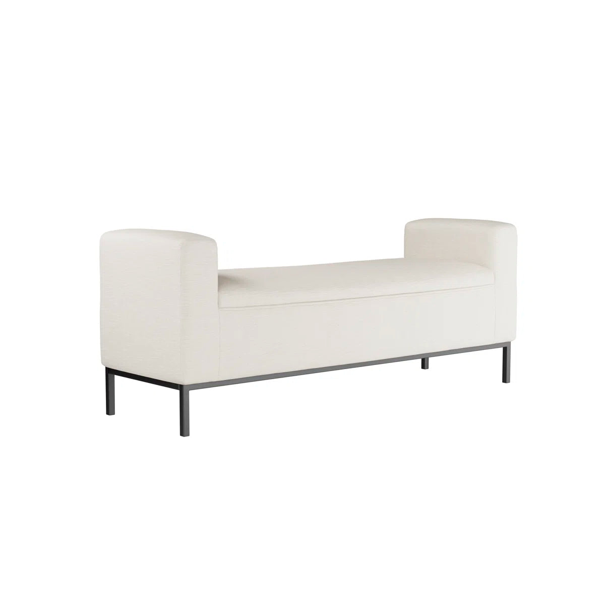 Serene Ivory Linen Bench Seat