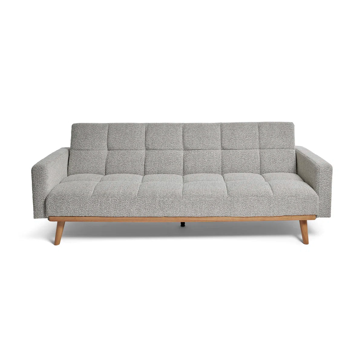 Spartan 3 Seater Grey Mottled Fabric Clic Clac Sofa Bed