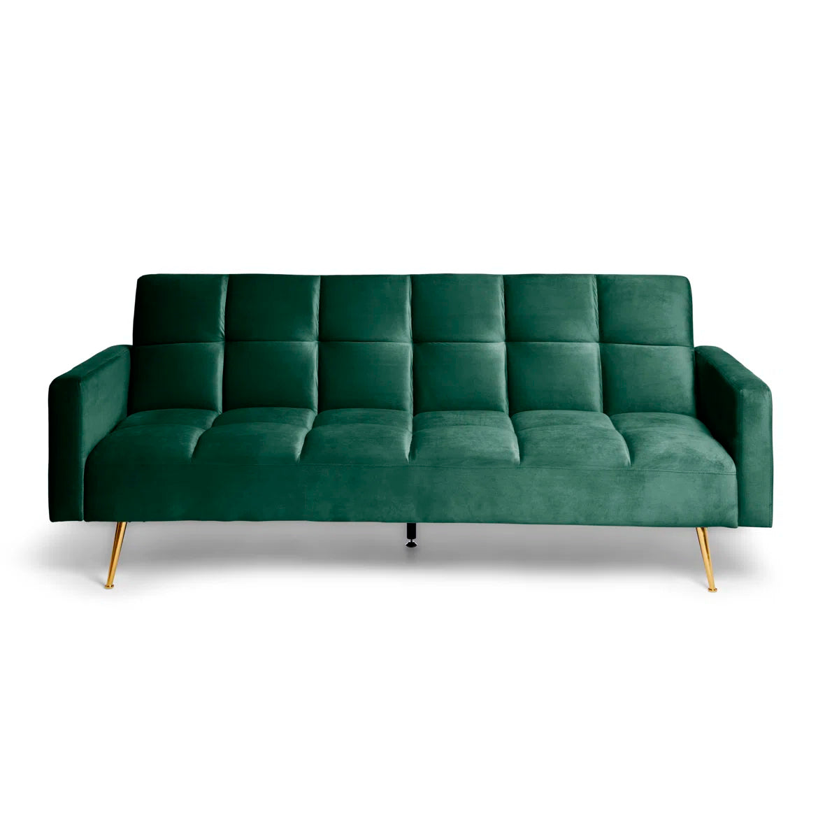 Franklyn 3 Seater Green Velvet Clic Clac Sofa Bed