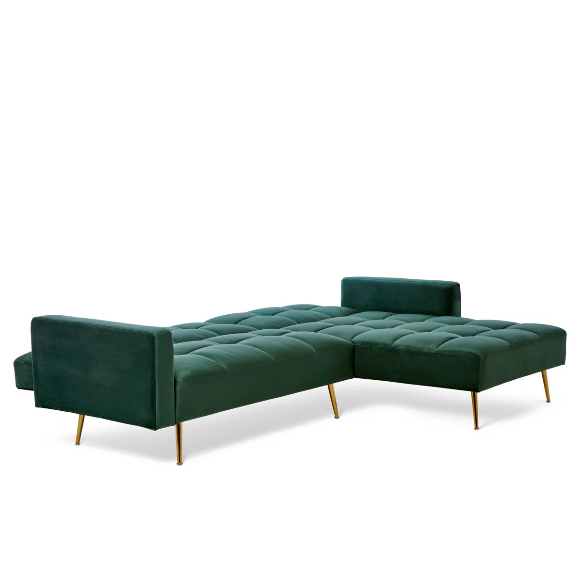 Mercia 3 Seat Green Velvet Clic Clac Sofa Bed