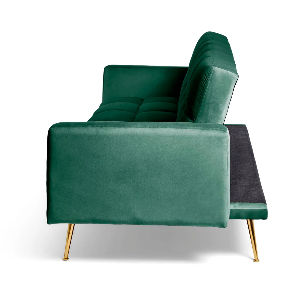 Franklyn 3 Seater Green Velvet Clic Clac Sofa Bed