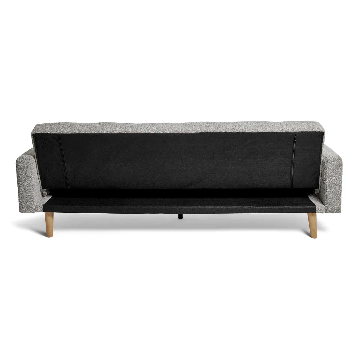 Spartan 3 Seater Grey Mottled Fabric Clic Clac Sofa Bed