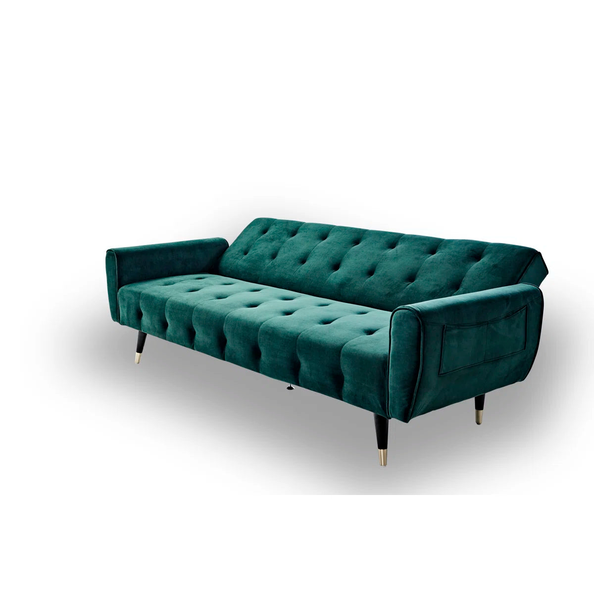 Mercia 3 Seat Green Velvet Clic Clac Sofa Bed