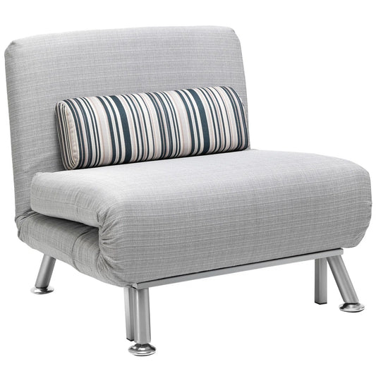 Sierra Grey Linen Single Sofa Bed