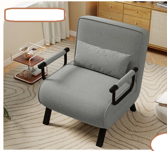 Bella Grey Upholstered Chair Bed