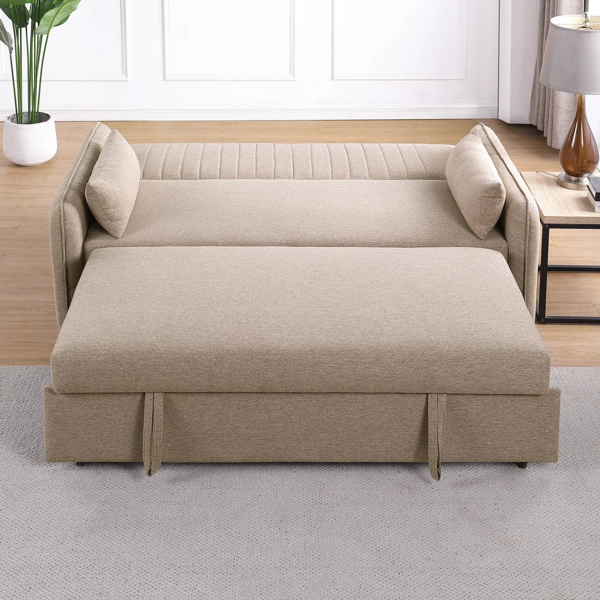 Dorian 2 Seat Dark Beige Double Sofa Bed