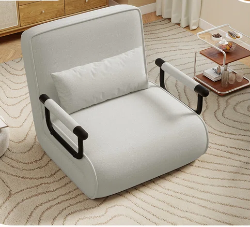 Isabella Light Grey Linen Chair Bed