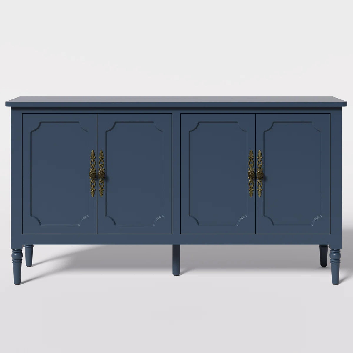 Sampson Blue 4 Door Solid Wood Sideboard