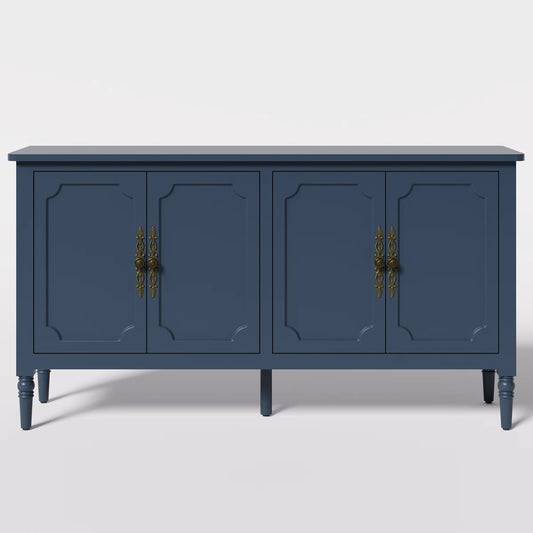 Sampson Blue 4 Door Solid Wood Sideboard
