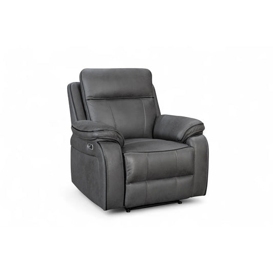 Suki Grey Faux Leather Electric Recliner
