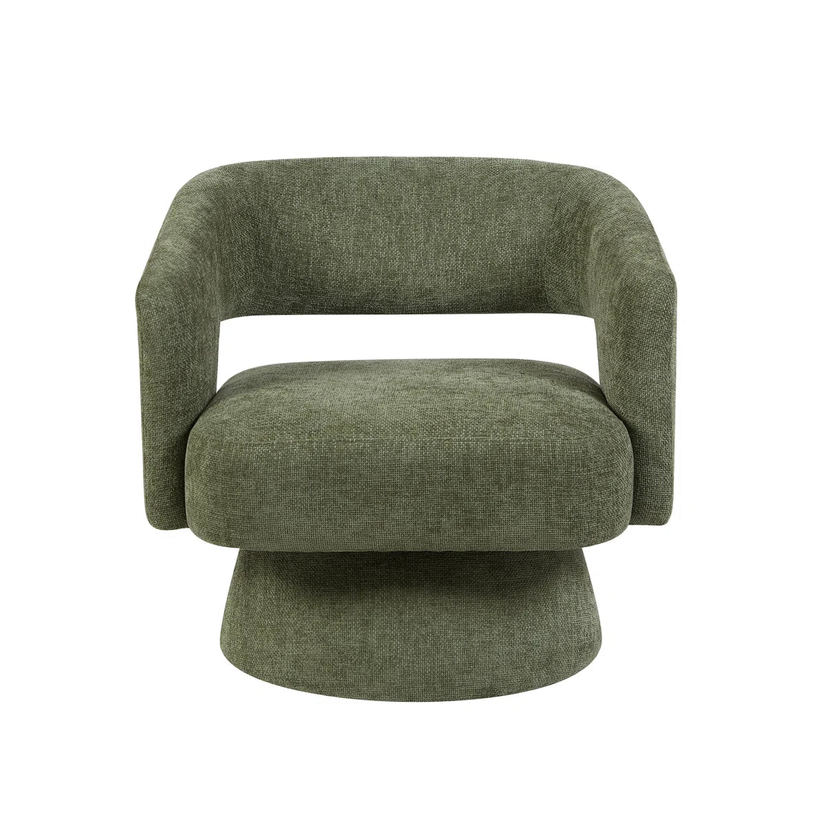 James Olive Chenille Swivel Armchair