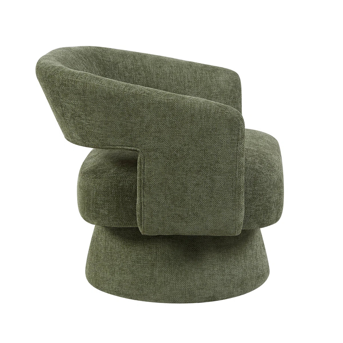 James Olive Chenille Swivel Armchair