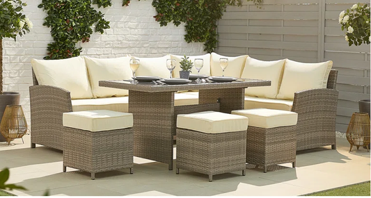 Belvedere 9 Seater Aluminium Frame Luxury Garden Dining Set