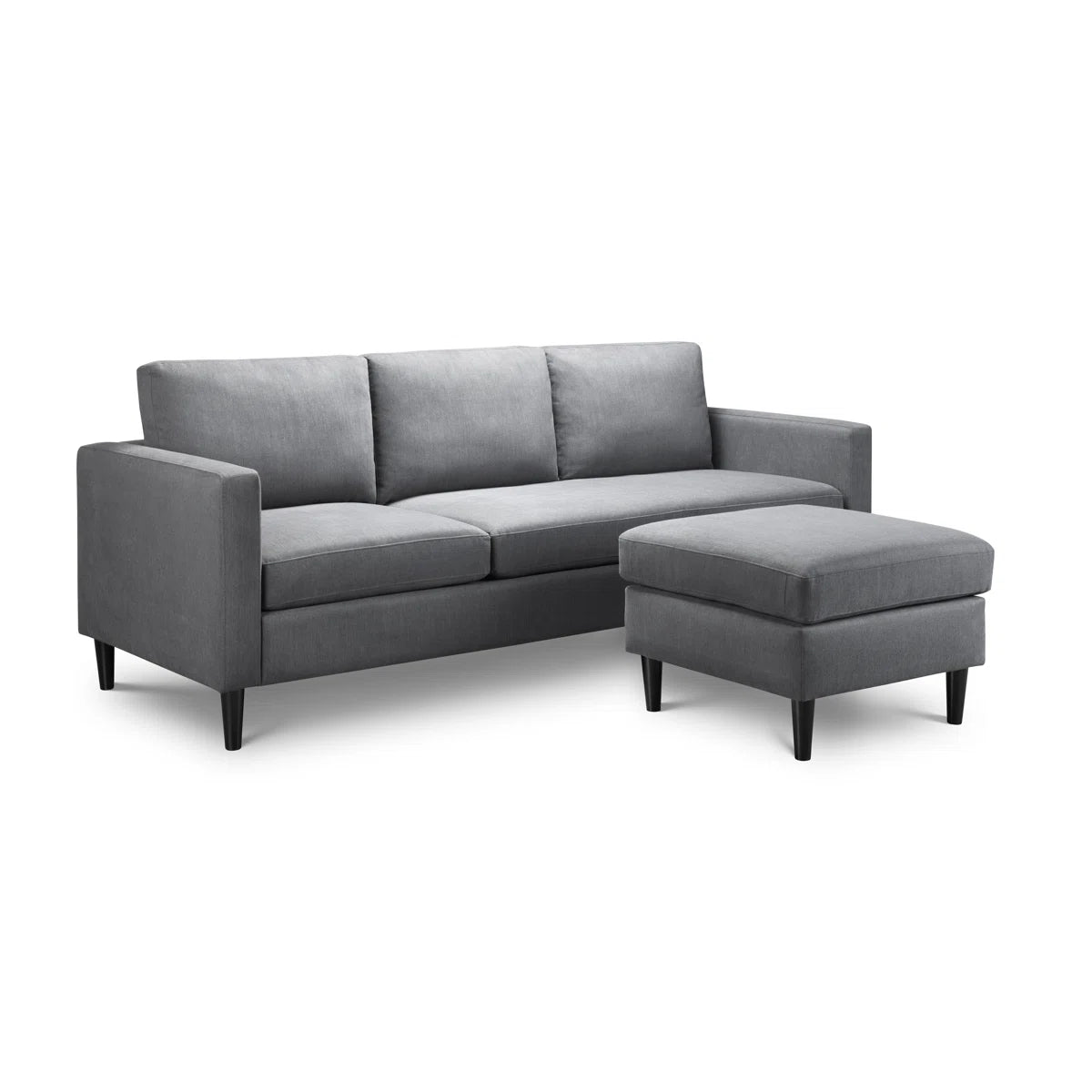 Vanessa 3 Seat Grey Linen Sofa with Adjustable Chaise