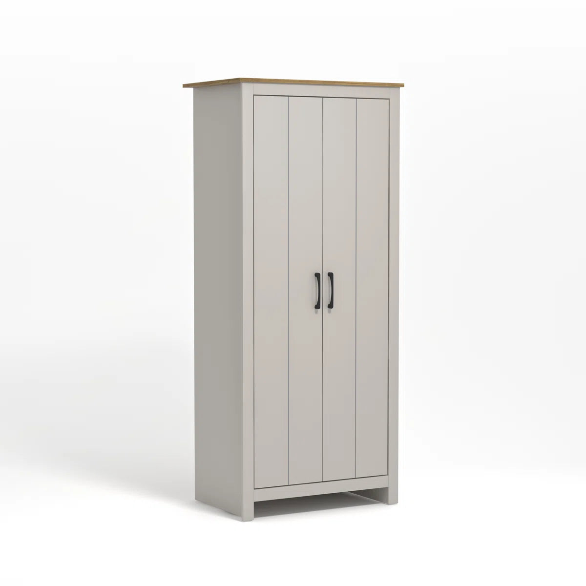 Edmund 2 Door Grey Wardrobe