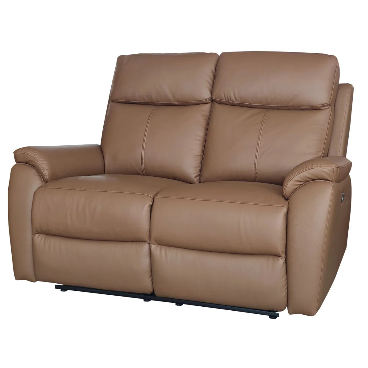 Alexander 2 Seat Brown Real Leather Electric Recliner Sofa
