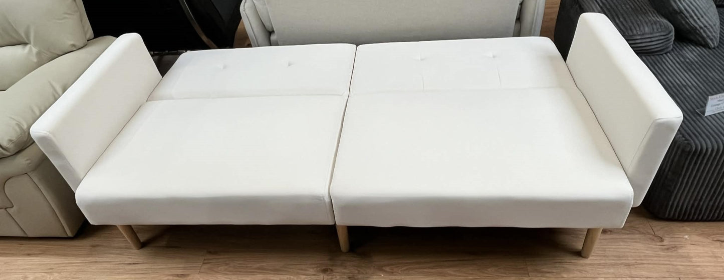 Sienna Cream Velvet Clic Clac Sofa Bed