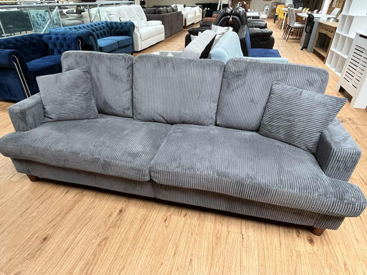 Cannon 3 Seater Grey Cord Sofa