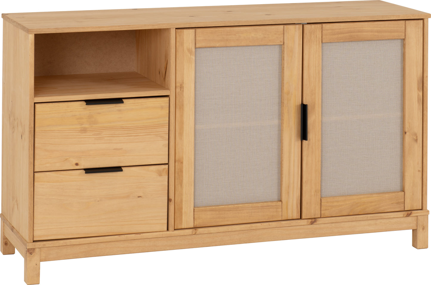 Corona Pine Rattan 2 Door 2 Drawer Sideboard