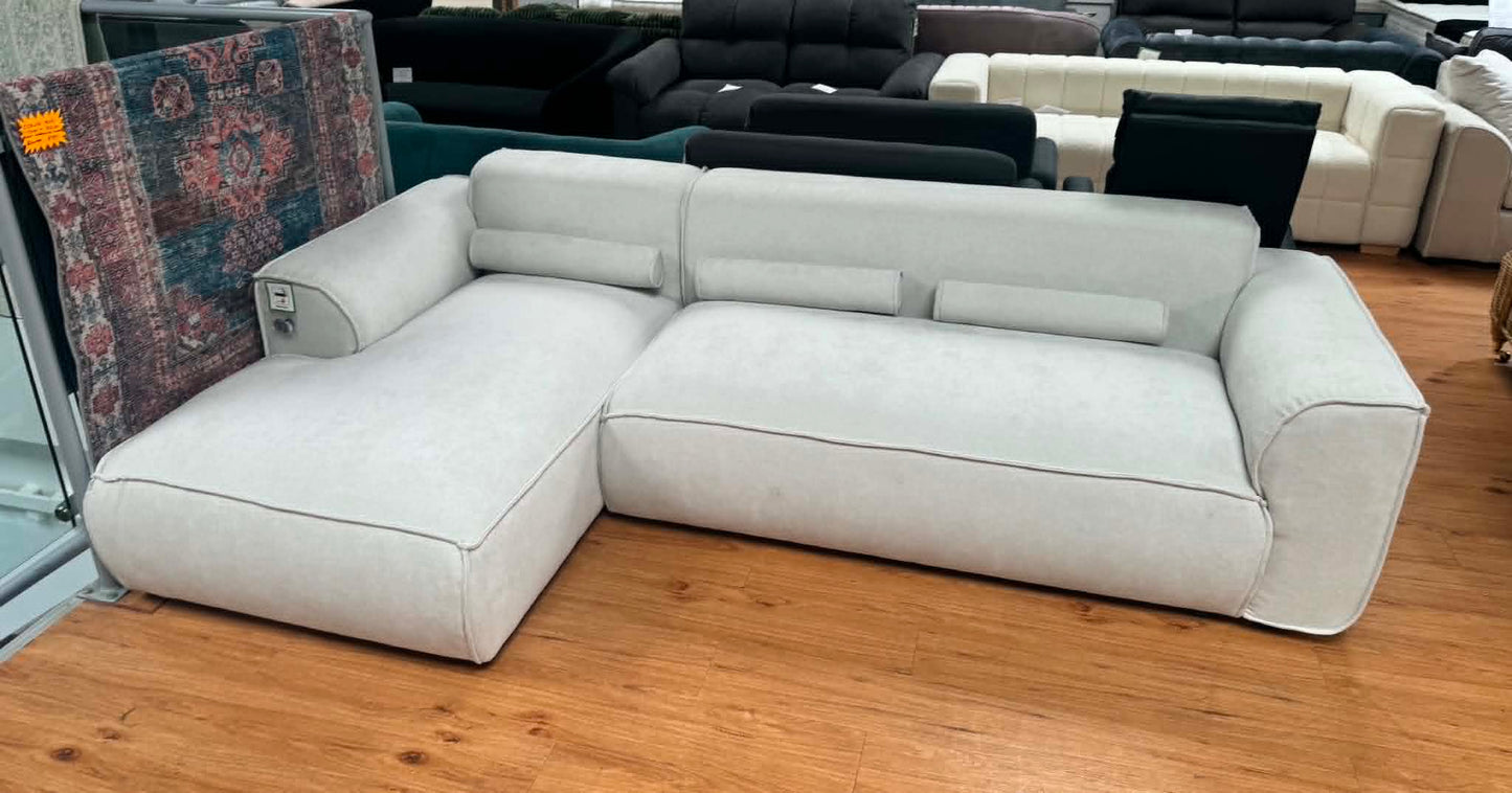 Felicity 4 Seat Cream Chenille Corner Sofa