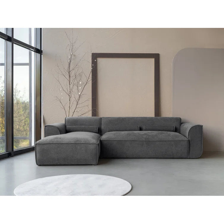 Felicity Grey Chenille Corner Sofa