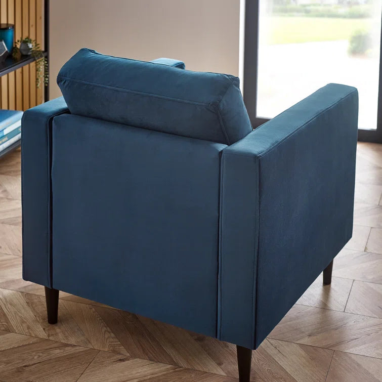 Josie Navy Velvet Retro Armchair