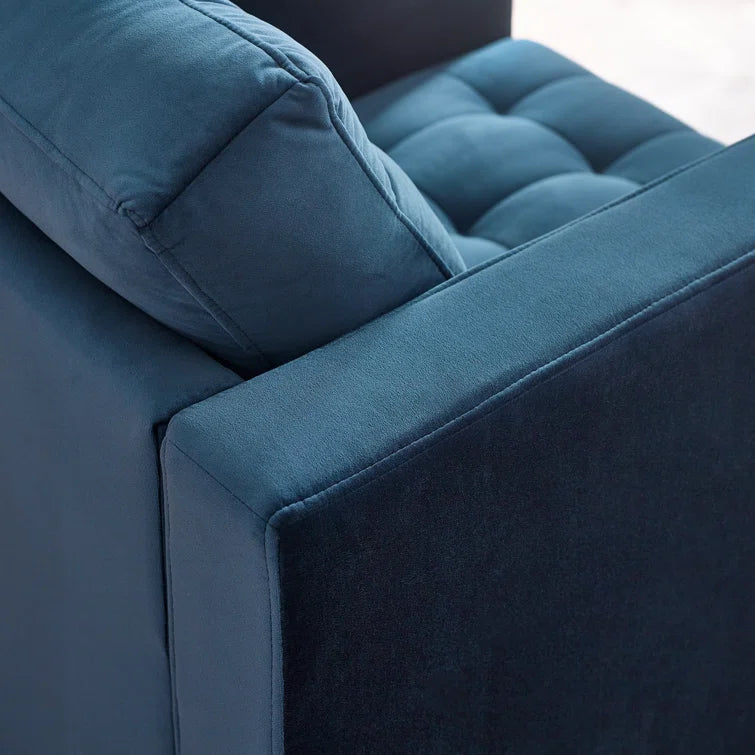 Josie Navy Velvet Retro Armchair