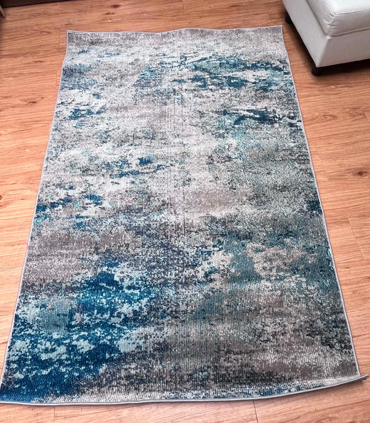 Maradi Abstract Blue Rug