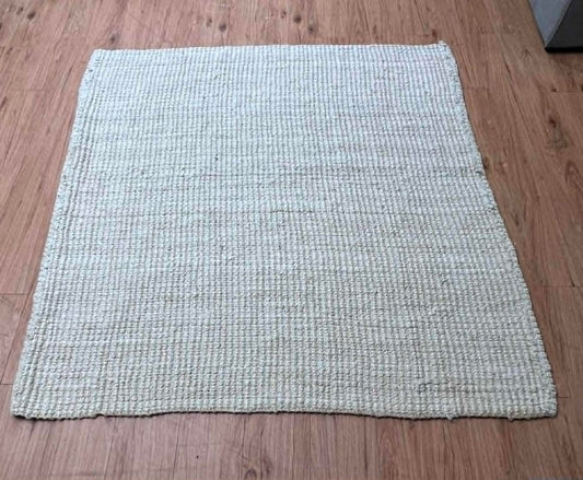 Noah Cream Jute & Sisal Square Hand Woven Rug